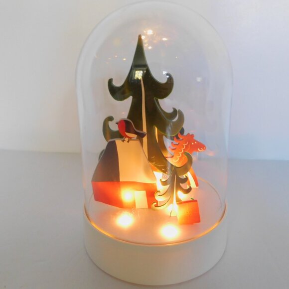 Ikea STRALA LED Christmas decorative table lamp, dome forest 7" Winter Light - Picture 10 of 11